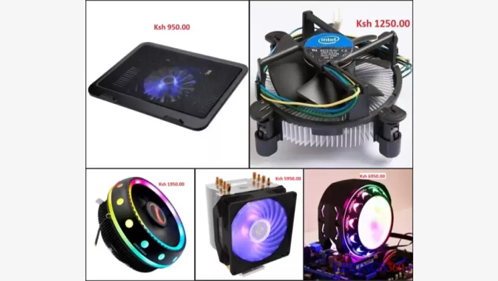 Brand new fans and heatsinks (cooling pad,air coolers etc.)