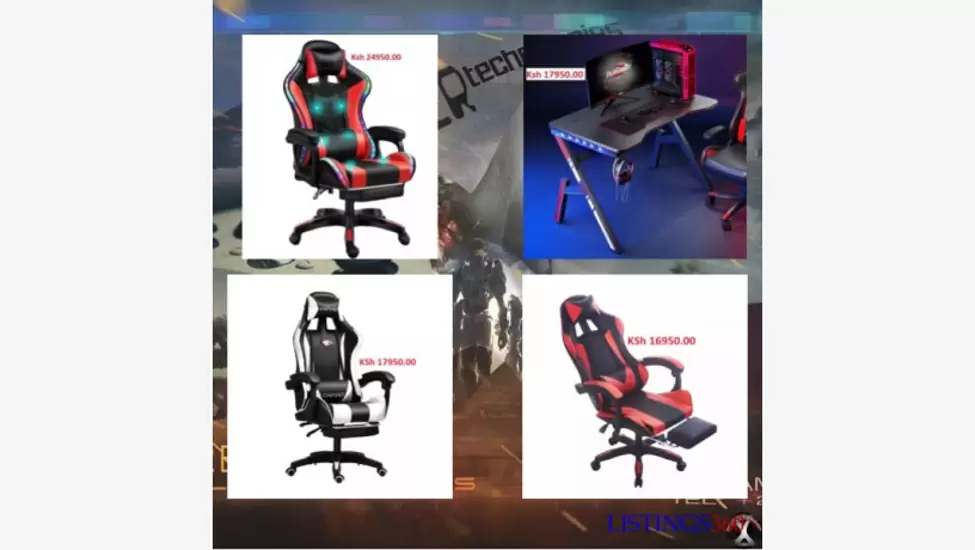 Brand new GAMING CHAIRS and TABLES (with massage features, gamer desk etc.)