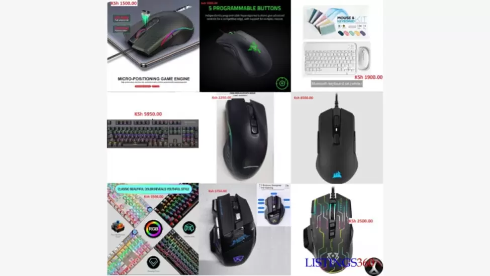Mice and Keyboards (mini keyboards, wireless, wired etc.)